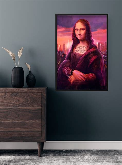 Modern Day Mona Lisa Poster Artsyfartsyde