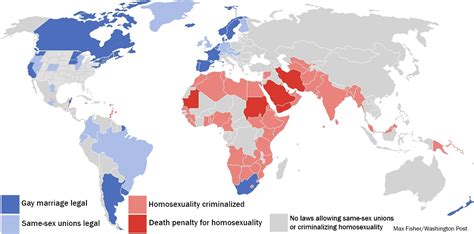 a map of the countries where homosexuality is criminalized the washington post