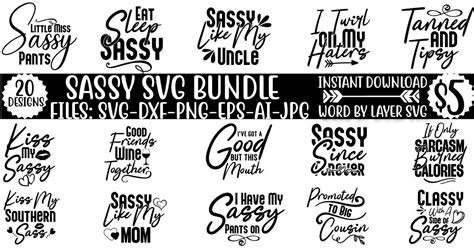 Sassy Svg Bundle Vol 2 Bundle · Creative Fabrica