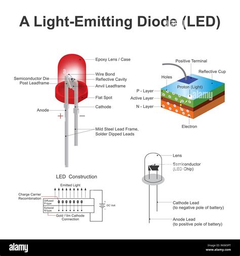 Light Emitting Diode Led Structure Isolated Background Education