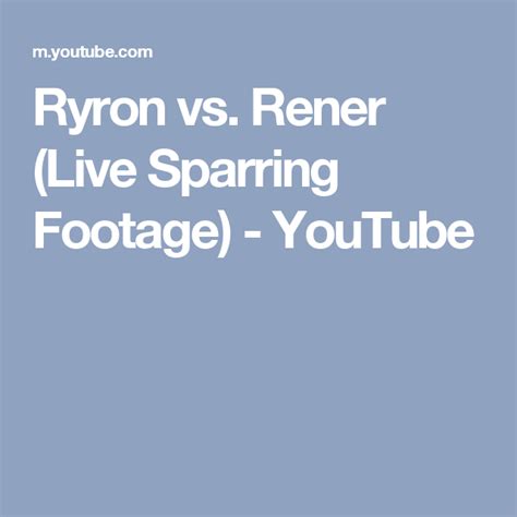 Ryron Vs Rener Live Sparring Footage Youtube Sparring Youtube Bjj