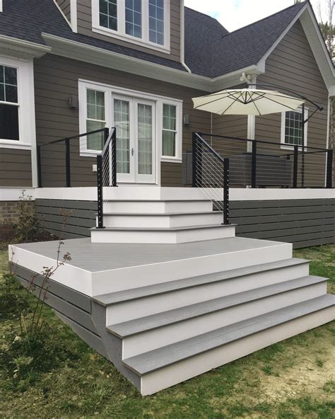 Modern Deck Stairs Design Deck Creations Outdoor Living Richmond