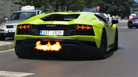 Loud Lamborghini Aventador S Wcapristo Flames Youtube