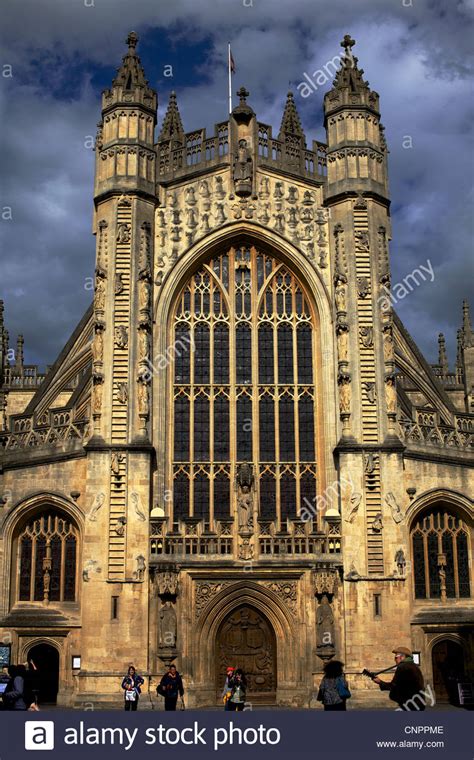 Bath Abbey Church Building Fan Vaulting Ceiling Stock