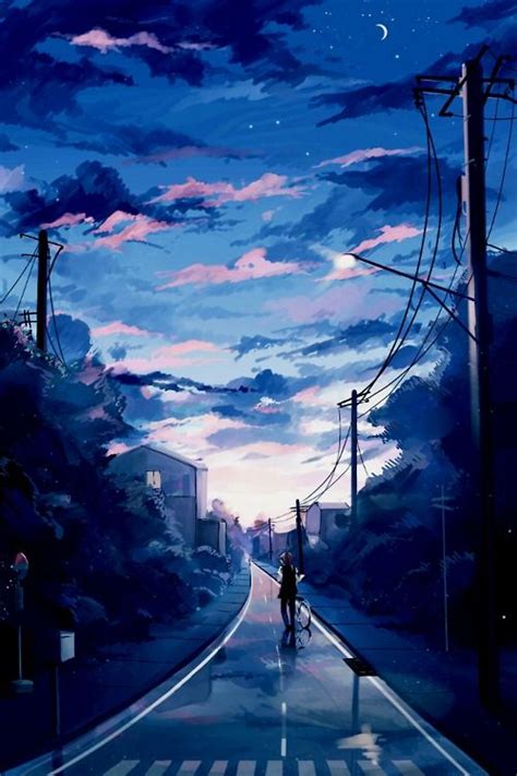 Art Edits Sky Street Edit Scenery Sunset Anime Scenery