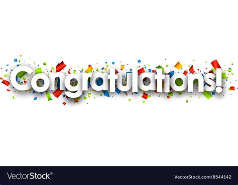 Congratulations Paper Banner Royalty Free Vector Image