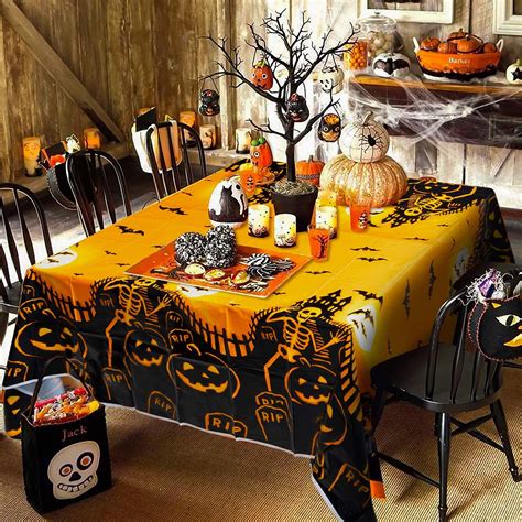 Mallmall6 3pcs Halloween Themed Tablecloth Party