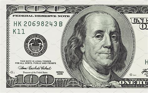 One Hundred Dollars Bill Detailed Background Stock Photos ~ Creative