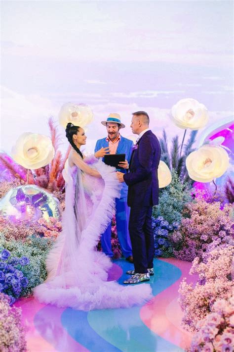 The Bride Wore A Rainbow Mini Dress For This Whimsical Micro Wedding