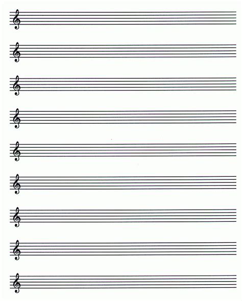 Free Printable Music Staff Sheet 5 Double Lines Download This Free