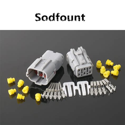 10 Sets Kit 6 Pin Way Waterproof Electrical Wire Connector Plug 6p Lamp Base Connector 6 Core