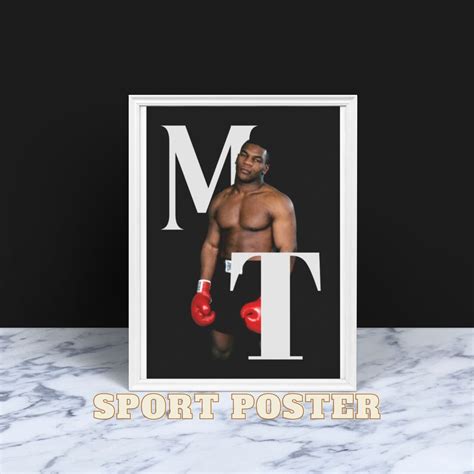 Mike Tyson Poster Mike Tyson Print Boxing Poster Mike Tyson Etsy