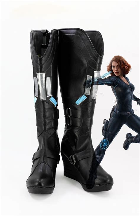 Hero Catcher Avengers Black Widow Cosplay Boots Shoes Custom Made In