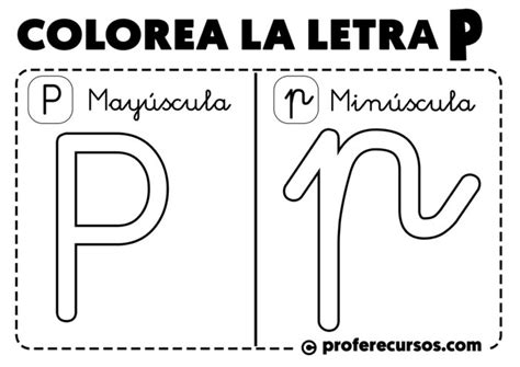 Letra P Articulada Para Recortar Y Colorear Dibujos Para Colorear The