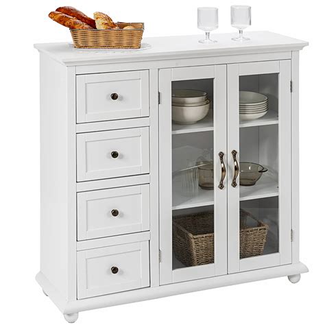 Costway Buffet Sideboard Table Kitchen Storage Cabinet W Drawers