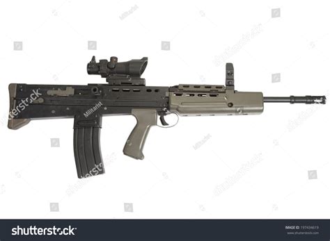 British Assault Rifle L85 Isolated On Stock Photo 197434619 Shutterstock