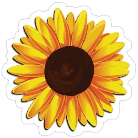 Sunflower Stickers By Ericbracewell Redbubble