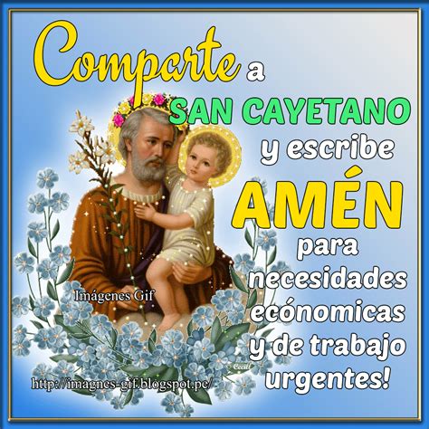 Cada 7 de agosto se celebra el día de san cayetano, patrono del trabajo; Imágenes Gif: San Cayetano