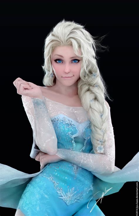 Geek Art Amazing Digital Illustration Of Elsa From Disney