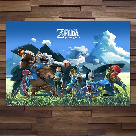 Legend Of Zelda Breath Of The Wild Champions Poster Canvas