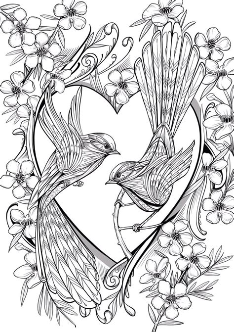 Love Birds Coloring Pages Bird Coloring Pages Mandala Coloring Pages