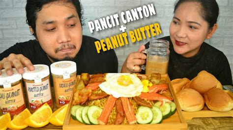 Level Up Lucky Me Pancit Canton Peanut Butter Mukbang Meryenda Time Youtube