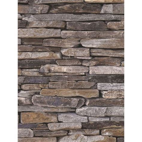 Details About Effect Stacked Stone Look Wallpaper Natural Batu Alam