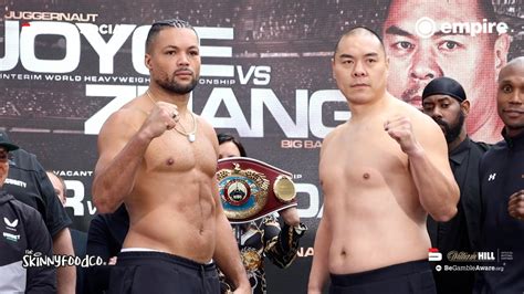 Destruction Joe Joyce And Zhilei Zhang Weigh In And Face Off Bt Sport Boxing Youtube