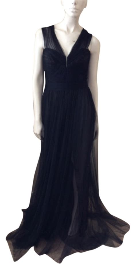 Monique Lhuillier Black Long Formal Dress Size 8 M Tradesy
