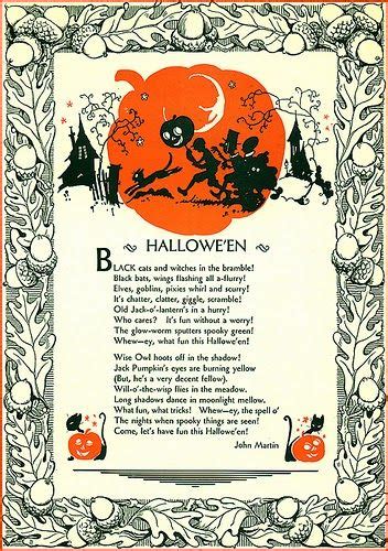 A Nostalgic Halloween Vintage Halloween Poem Halloween Poems