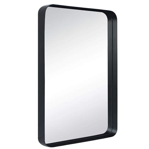 Buy Tehome 20x30 Black Metal Framed Bathroom Mirror For Wall In