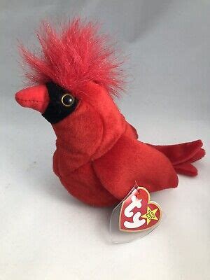 Ty Beanie Baby Mac The Cardinal Rare With Errors Excellent