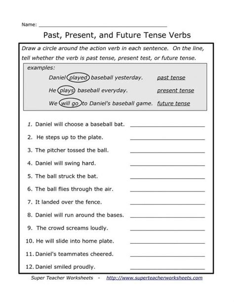 Past Present Or Future Tense 2 Worksheets 99worksheets