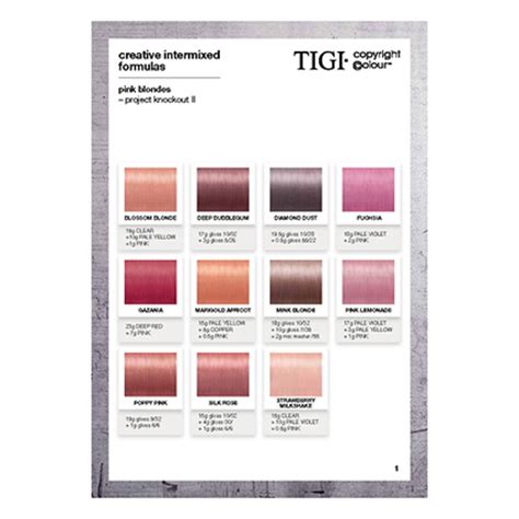 Tigi Copyright Colour Creative Formulas