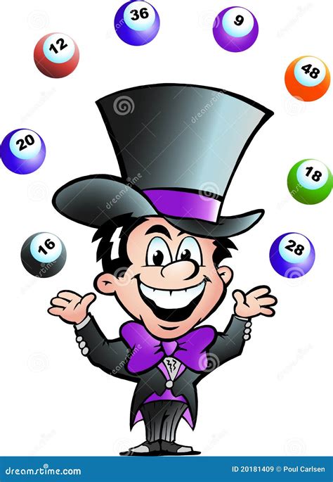 Vector Illustration Of An Juggling Bingo Man Stock Illustration