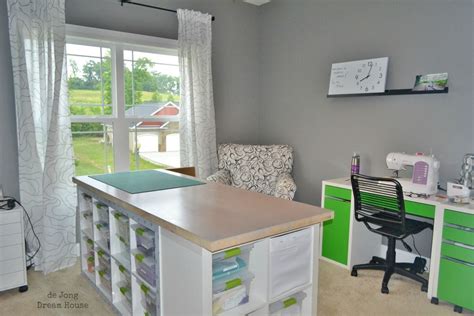 Using old filing cabinets, this repurposed workstation provides not only storage with locked drawers (ideal for small children that. Craft Tables With Storage Attempting To Organize Your ...