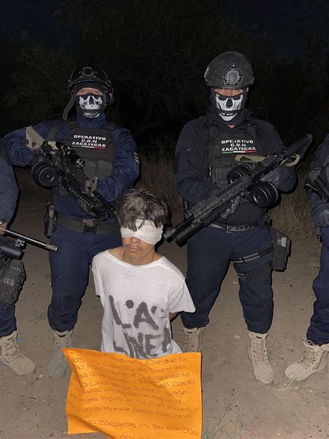 Cartel del Noreste capture member of La Linea, Zacatecas. : r/NarcoFootage