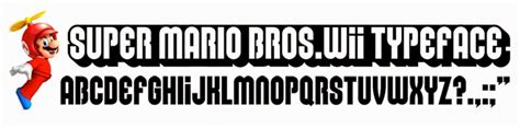 28112 free fonts in 15528 families · free licenses for commercial use · direct font downloads · mac · windows · linux. My Super Mario Boy: Super Mario Bros Wii Typeface Font