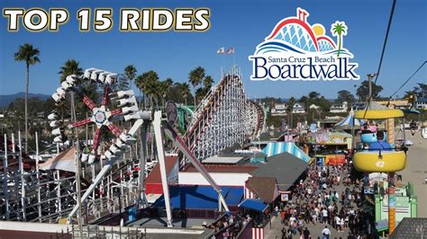 Top 15 Rides At Santa Cruz Beach Boardwalk Youtube