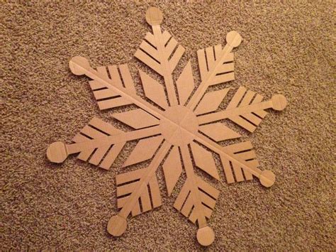 Giant Snowflake Made From Cardboard Snowflake Decorations How To