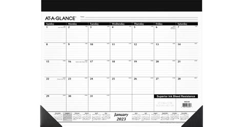 2023 At A Glance Monthly Desk Pad Calendar • Price