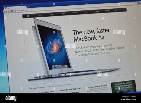 Apple Screenshot Macbook Air Stock Photo Alamy