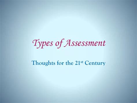 Types Of Assessment Ppt Images