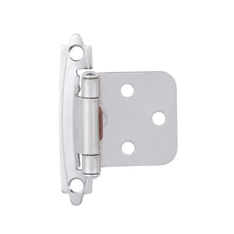 Liberty Satin Nickel Self Closing Overlay Cabinet Hinge 1 Pair