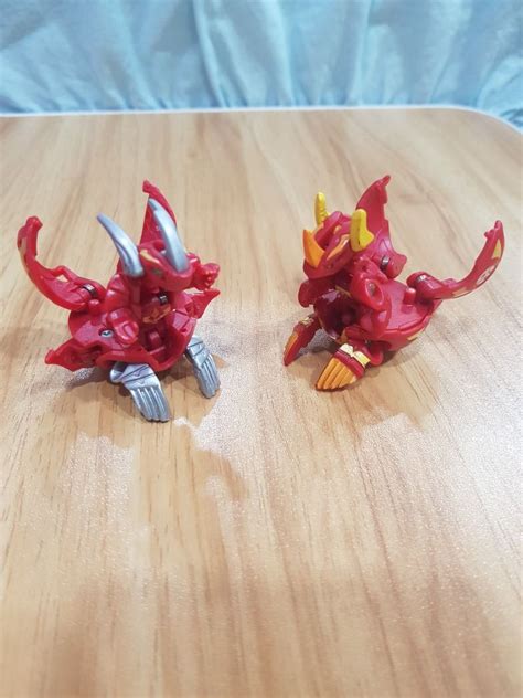 Bakugan Pyrus Helix Dragonoid And Pyrus Lumino Dragonoid Hobbies