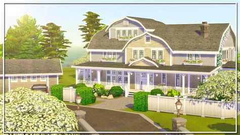 Cape Cod Dream Mansion The Sims 4 Speed Build No Cc Youtube