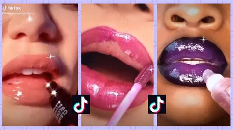 Lipstick Lip Gloss Makeup Tutorials Tiktok Compilation Lip Art Ideas Youtube