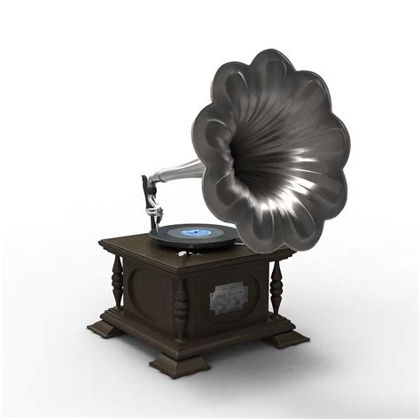 3d antique gramophone