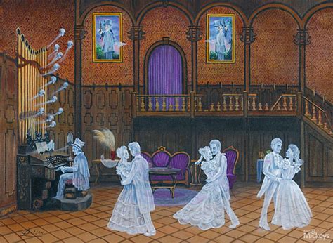 Haunted Mansion Ballroom Larry Dotson Painting Hidden Mickeys Disney