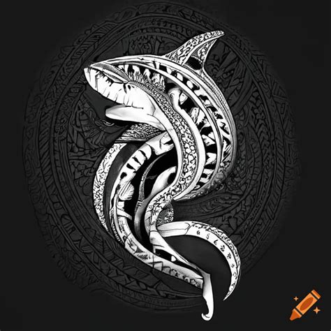 Polynesian Style Tattoo Of A Shark On Craiyon